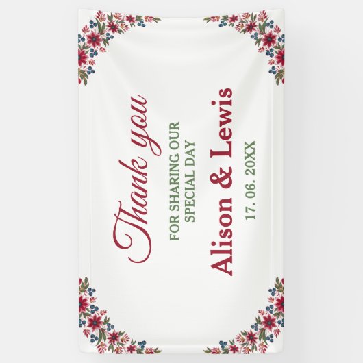 Retro Watercolor Florals Banner (Vertikal)