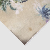 Retro Watercolor Pirate Ship Palm Tree Decoupage Seidenpapier (Ausschnitt)