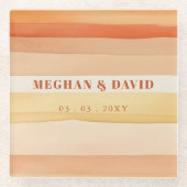 Retro Watercolor Traumstrecke Airolo - Gletsch Glasuntersetzer (Vorderseite)