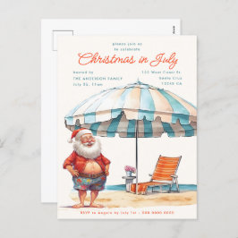 Retro Watercolor Weihnachten im Juli Summer Party