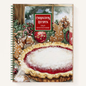 Retro Watercolor Weihnachtszeitung Notizblock (Vorderseite)