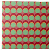 Retro Watermelon Hippy Circle Pattern Fliese (Vorderseite)