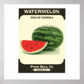 Retro Watermelon Seed Packet Melon Poster Print (Vorne)