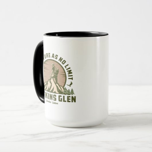 Retro Watkins Glen Hike Tasse (Vorderseite Links)