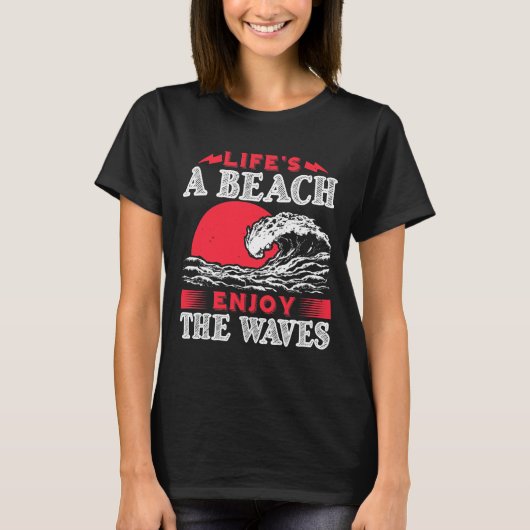 Retro Wave 80er Design T-Shirt (Vorderseite)