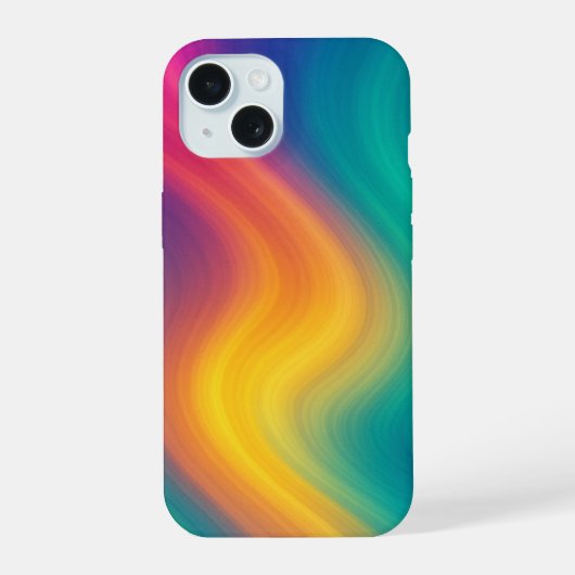 Retro Wave Abstract Phone Case iPhone 15 Hülle (Rückseite)