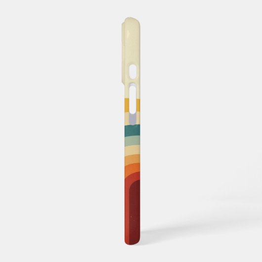 Retro Wave Arches iPhone 16 Hülle (Linke Seite)