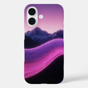 Retro-Wave-Berge iPhone 16 Hülle