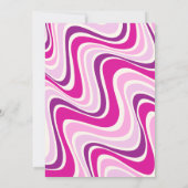 Retro Wave Blume Arch Lila Rosa Geburtstag Einladung (Rückseite)