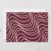 Retro Wave Burgundy Foto Graduation Party Einladung (Rückseite)