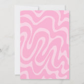 Retro Wave Butterfly Peach Pink Geburtstag Einladung (Rückseite)