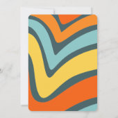 Retro Wave Daisies Groovy 50. Grüner Geburtstag Einladung (Rückseite)