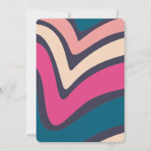 Retro Wave Daisies Groovy 60. Bubblegum Geburtstag Einladung (Rückseite)