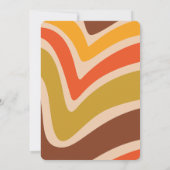 Retro Wave Daisies Groovy 60. Geburtstag Einladung (Rückseite)