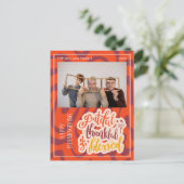 Retro Wave dankbar Dankbares gesegnetes Foto Postkarte (Stehend Vorderseite)