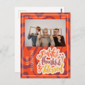 Retro Wave dankbar Dankbares gesegnetes Foto Postkarte (Vorne/Hinten)