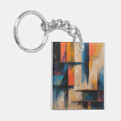 Retro Wave Design 01 Acryl-Schlüsselanhänger Schlüsselanhänger (Vorderseite links)