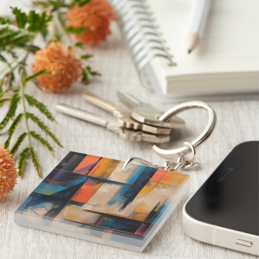 Retro Wave Design 01 Acryl-Schlüsselanhänger Schlüsselanhänger (Vorderseite rechts)