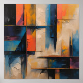 Retro Wave Design 01 Poster Paper Matte (Vorne)