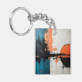 Retro Wave Design 02 Akryllischer Schlüsselanhänge Schlüsselanhänger (Vorderseite links)