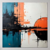 Retro Wave Design 02 Square Poster (Vorne)