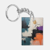 Retro Wave Design 03 - Schlüsselanhänger (Vorderseite links)