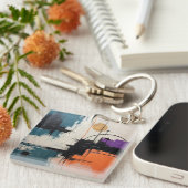 Retro Wave Design 03 - Schlüsselanhänger (Vorderseite rechts)