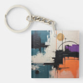 Retro Wave Design 03 - Schlüsselanhänger (Vorderseite)