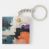 Retro Wave Design 03 - Schlüsselanhänger (Rückseite)