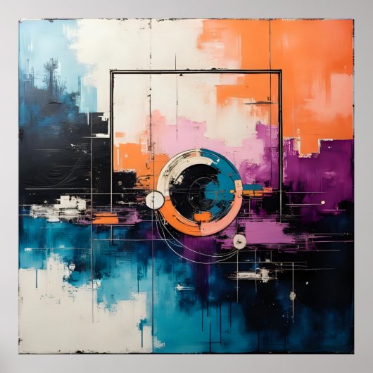 Retro Wave Design 04 - Poster (Vorne)