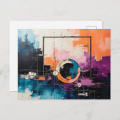 Retro Wave Design 04 - Postkarte (Vorne/Hinten)