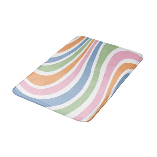 Retro-Wave-Design Badematte (Schrägansicht)