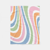 Retro-Wave-Design Fleecedecke (Vorderseite)