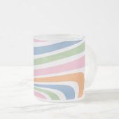 Retro-Wave-Design Mattglastasse (VorderseiteRechts)