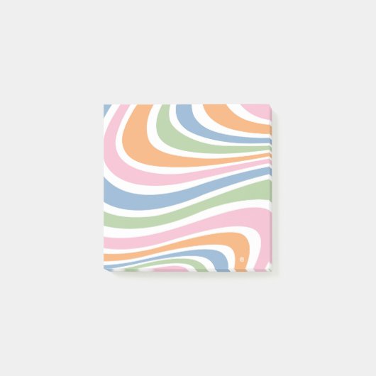 Retro-Wave-Design Post-it Klebezettel (Vorderseite)