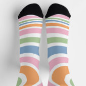 Retro-Wave-Design Socken (Oben)