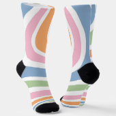 Retro-Wave-Design Socken (Gewinkelt)