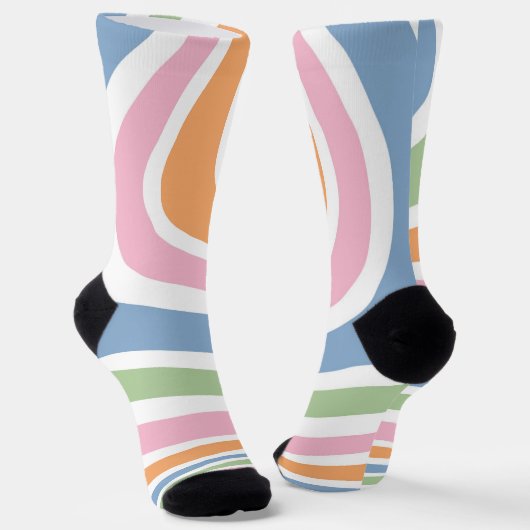 Retro-Wave-Design Socken (Gewinkelt)