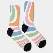 Retro-Wave-Design Socken (Rechts)