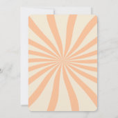 Retro Wave Disco Ball Musikalisches Orange Geburts Einladung (Rückseite)