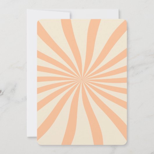 Retro Wave Disco Ball Musikalisches Orange Geburts Einladung (Rückseite)