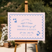 Retro Wave Doodle Illustrierte handgeschriebene Ho Serviette