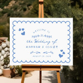 Retro Wave Doodle Illustrierte handgeschriebene Ho Serviette