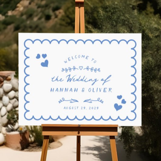 Retro Wave Doodle Illustrierte handgeschriebene Ho Serviette