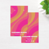 Retro Wave Earring Necklace Juwelier Display Card (Schreibtisch)