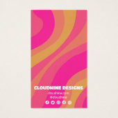 Retro Wave Earring Necklace Juwelier Display Card (Rückseite)