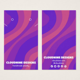 Retro Wave Earring Necklace Juwelier Display Card