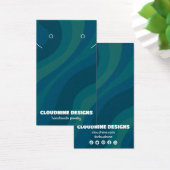 Retro Wave Earring Necklace Juwelier Display Card (Schreibtisch)