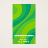 Retro Wave Earring Necklace Juwelier Display Card (Rückseite)