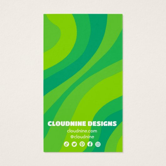 Retro Wave Earring Necklace Juwelier Display Card (Rückseite)